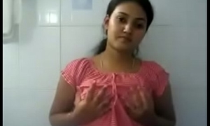 indian girl nude plus press the brush boobs hard for me